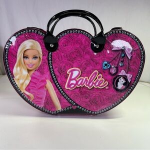 Barbie Fashionista Heart Shaped Beauty Case, Makeup Case, Overnight Travel Bag.